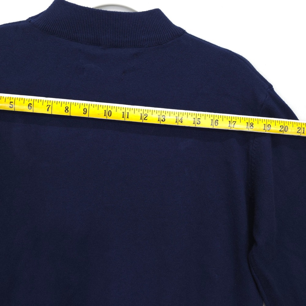 XRAY Jeans Mock Neck Sweater Men L Navy Blue Pullover Slim Fit Soft Knit Comfort - Picture 5 of 10
